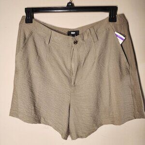 DKNY Womens Beige Classic High-Rise Minimalist Flowy Shorts NWT Size‎ 14